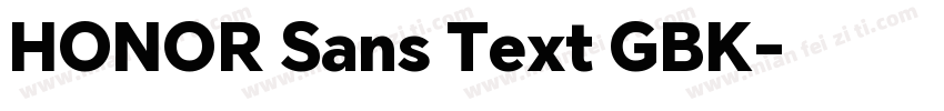 HONOR Sans Text GBK字体转换